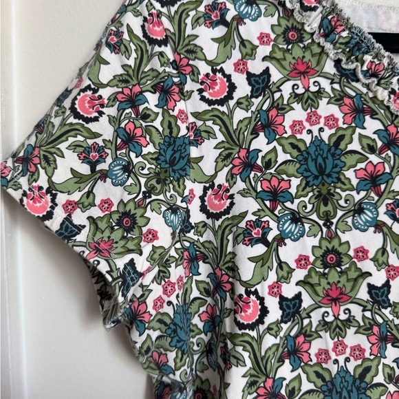 Charter Club Multicolor Floral Short Sleeve Top - Picture 2 of 4